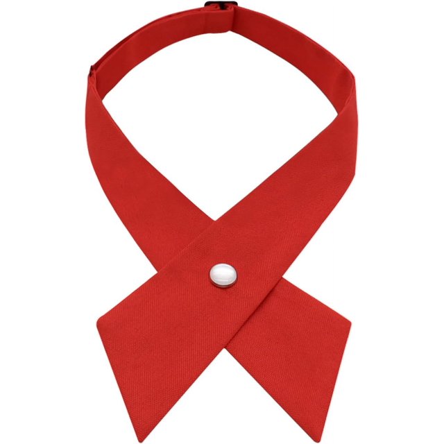 LinYooLi Nœud Papillon Noir pour Femmes, Nœuds Papillon Réglables Croisés pour Uniforme de Filles Nœud Papillon Croisé pour Remise de Diplôme Scolaire