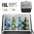 thumbnail image 6 of 14QT Small Insulated Portable Cooler, Retro Vintage Hard Metal Cooler for BBQ, Camping, Fishing, Picnic, Outdoor Activities, 6 of 7