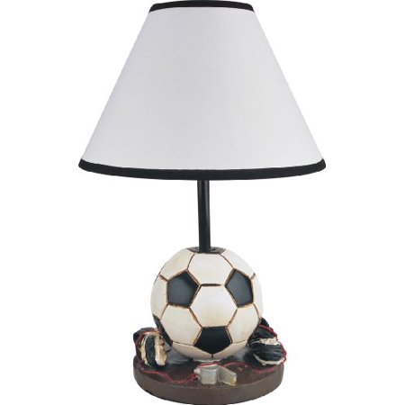 SH Lighting Resin Soccer Sports Table Desk Lamp - 1575 Tall Great for Sports Themed Rooms or Kids Rooms - Brown