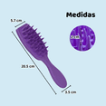 thumbnail image 3 of 2 Cepillo Masajeador Capilar Cerdas Silicona Anchas Flexible, 3 of 10