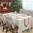 thumbnail image 4 of Merry Christmas Tree Chair Covers Set of 4 Graffiti Winter Snowflake Xmas Gray Chair Back Covers Stretch Removable Washable Slipcovers Protector for Dining Room Kitchen Party Decor, 4 of 5