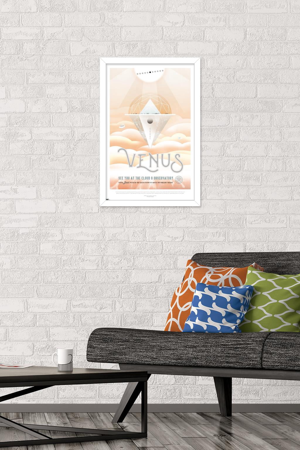 NASA - Venus Travel Poster Wall Poster, 14.725" x 22.375" Framed