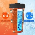 thumbnail image 6 of Portable Thermos Cup Coffee Cup 6.9×3.4in Invisible Ring Easy To Carry For Car Cafe Office Home Orangered Houndstooth Checkered Hand-Drawn Sketch_3, 6 of 8