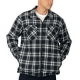thumbnail image 4 of Alpine Swiss Mens Felix Fleece Lined Flannel Jacket Heavyweight Zip-Up Plaid Shirt Shacket Warm Winter Outerwear BKGY .XL, 4 of 7
