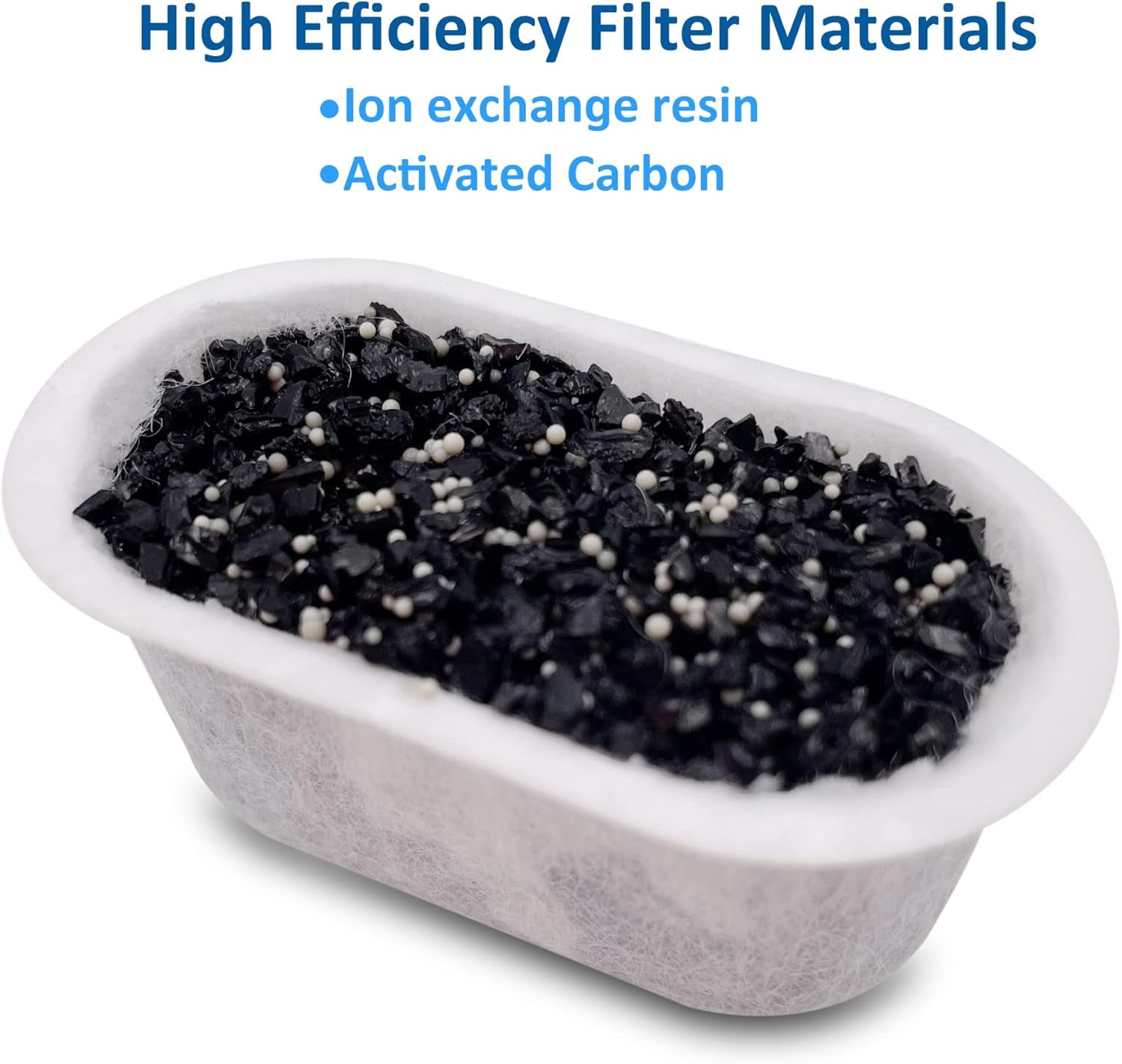 Advanced replacement water filter cartridge, easy to measure and washable 12 cup coffee machine, two-step advanced filtration system with activated carbon and ion exchange resin (12 packs)