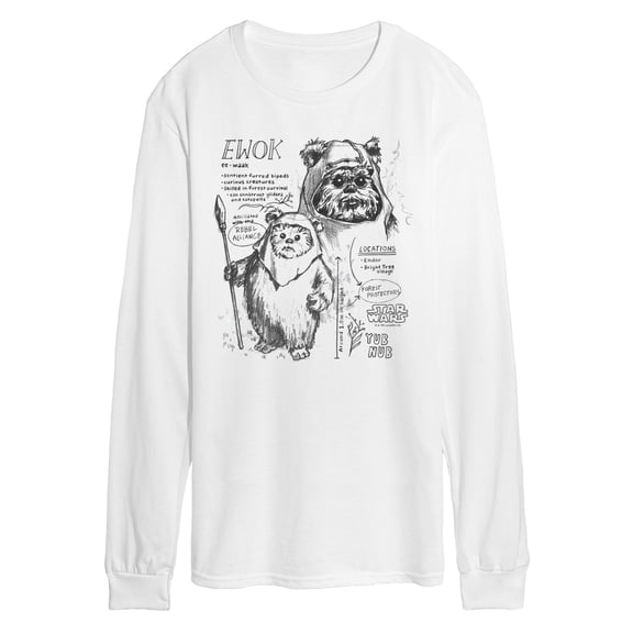 Star Wars - Ewok Field Guide - Men's Long Sleeve Graphic T-Shirt