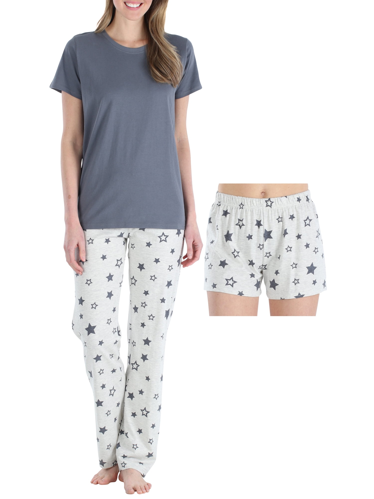 Frankie & Johnny Frankie & Johnny Women's 3 Piece Knit Pajama Set