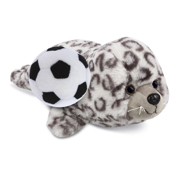 DolliBu Super Soft Seal Stuffed Animal with Soccer Ball Plush - Soft Huggable Seal, Adorable Playtime Plush Toy, Cute Ocean Life Gift, Super Soft Plush Doll Animal Toy for Kids and Adults - 12 Inches