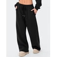 thumbnail image 4 of BAKREP Women's Sweatpants Wide Leg Elastic Loose Relaxed Sweat Pants Spring Winter Clothes Baggy Drawstring Joggers with Pockets, 4 of 12
