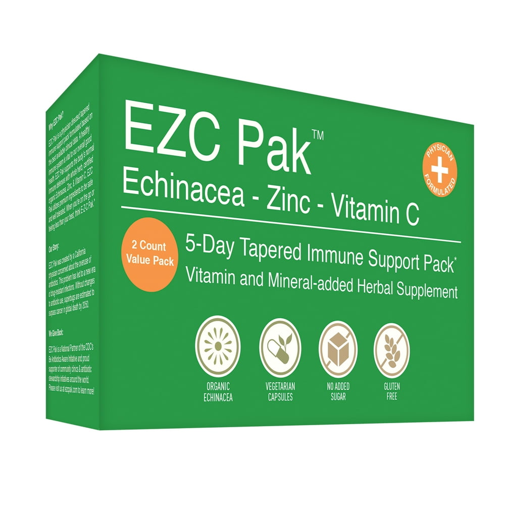 EZC Pak 5Day Tapered Immune Support (2 Pack) Echinacea, Zinc