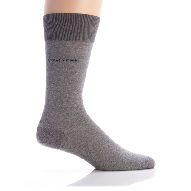 calvin klein men's giza cotton flat knit crew socks