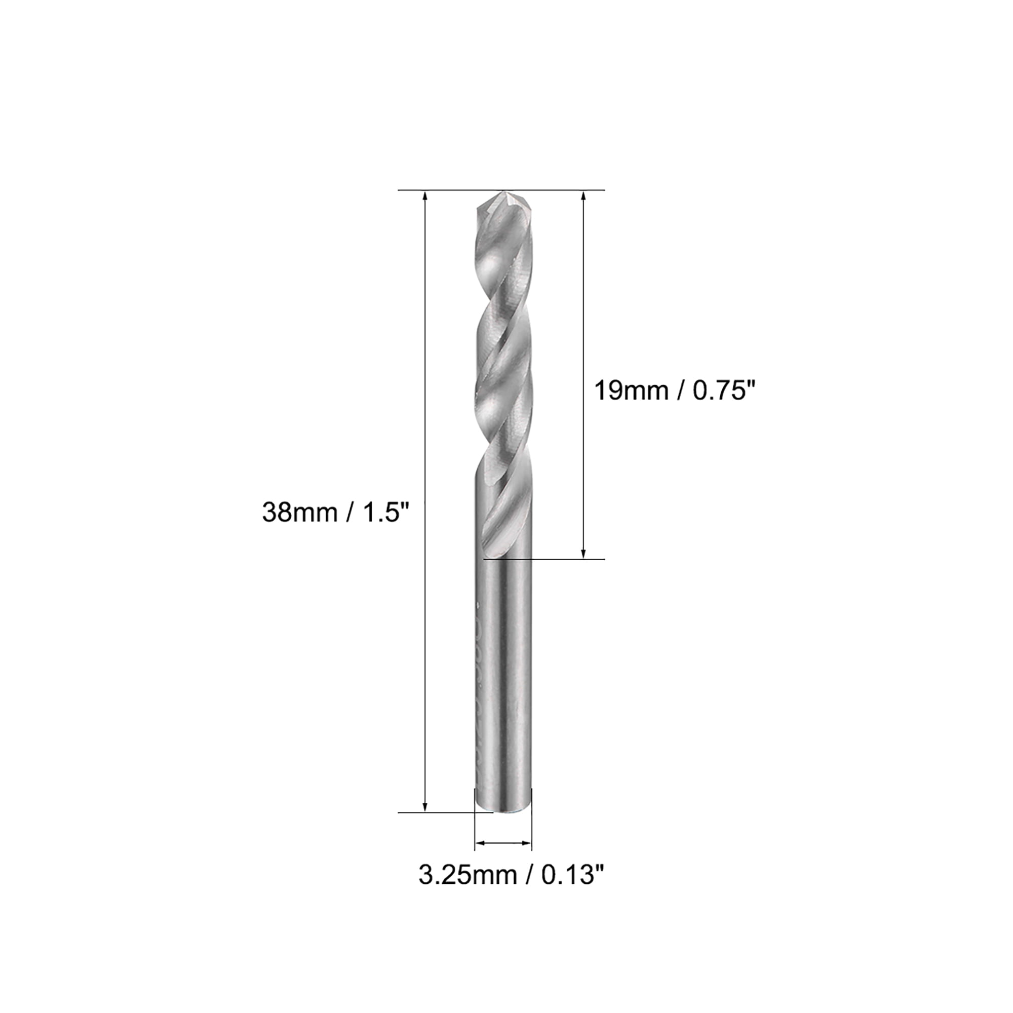 3.25mm Solid Carbide Drill Bits Straight Shank for Stainless Steel Alloy