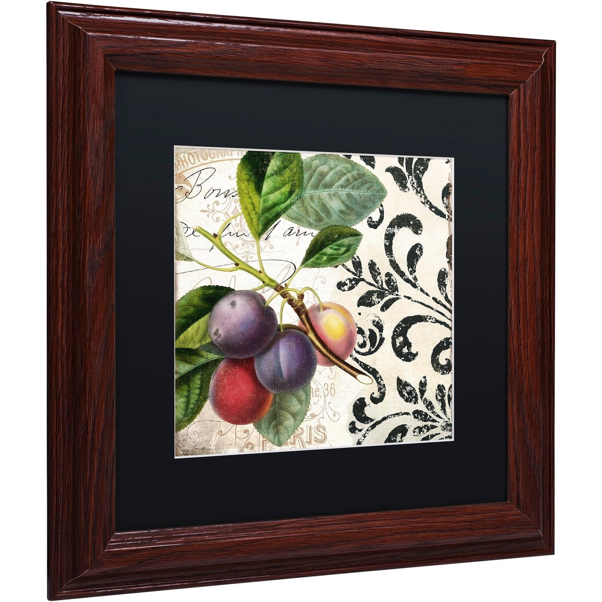 Trademark Fine Art "Les Fruits Jardin III" Canvas Art by Color Bakery Black Matte, Wood Frame