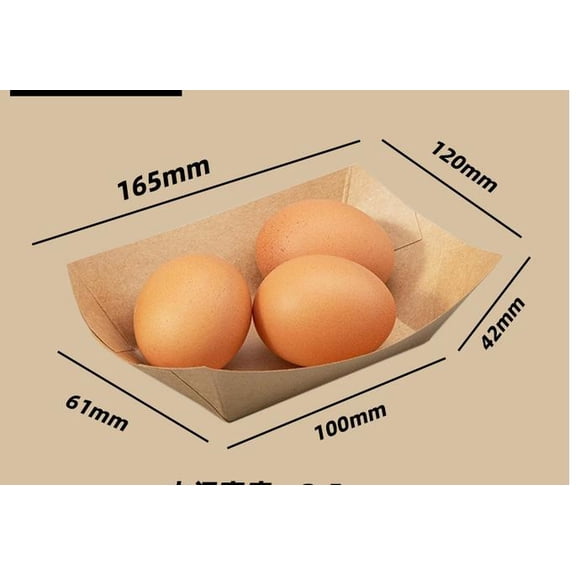 GOOHOCHY 50-Pack Disposable Kraft Paper Hot Dog Serving Trays for Parties and Events, Boat Style