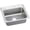 1 Faucet Hole, variant on Elkay, LRADQ222260MR2 , 18 Gauge Stainless Steel 22" x 22" x 6" Single Bowl Drop-in Kitchen Sink, Sinks