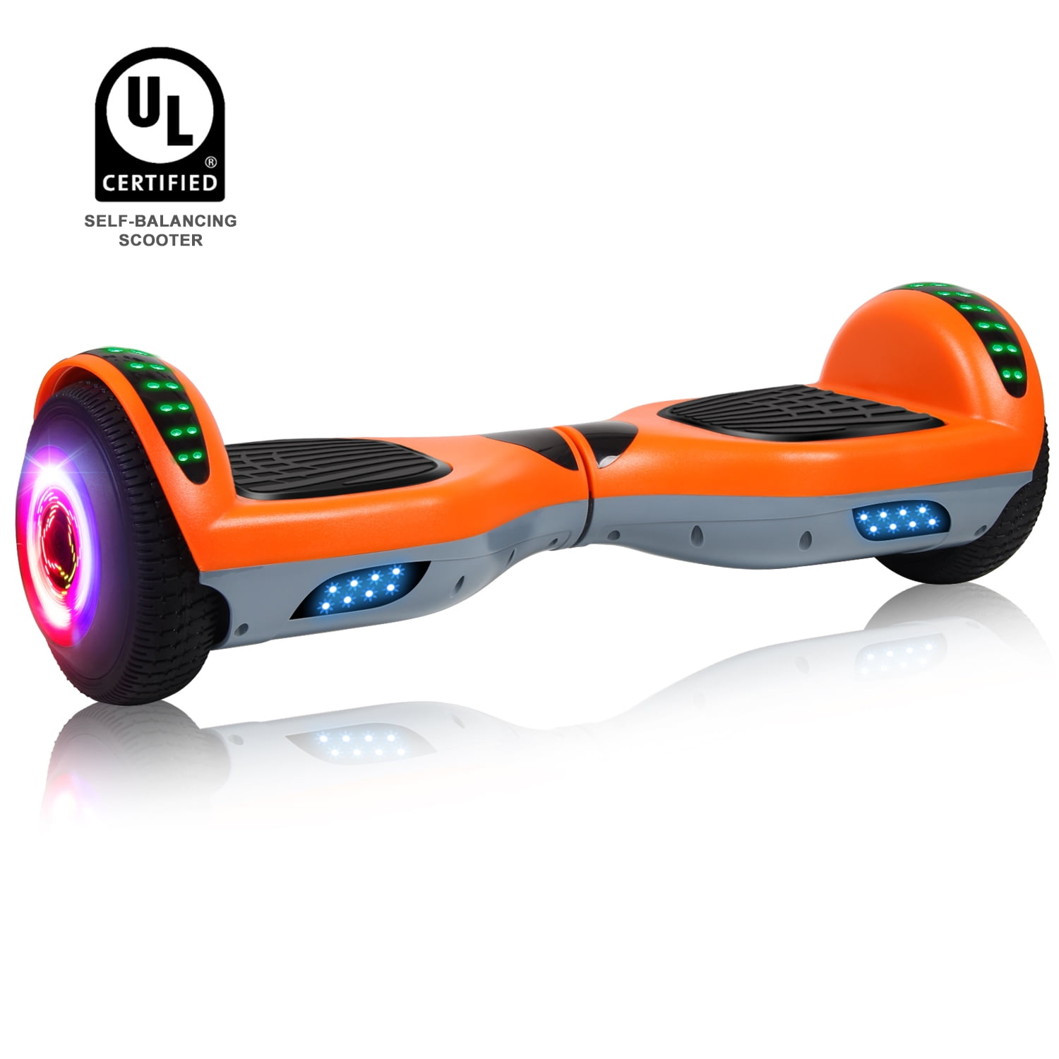 Hoverboard 6 5 Two Wheel Self Balancing Hoverboard With Led Lights Electric Scooter And Bluetooth Without Free Carry Bag For Adult Kids Gift Ul 2272 Certified Walmart Com Walmart Com