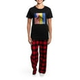 thumbnail image 4 of CafePress - Save Ukraine Stop War Pajamas - Women's Short Sleeve Print T-Shirt and Pants Dark Cotton Pajama Set, 4 of 7
