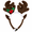 Brown, variant on 1 Pack Christmas Holiday Pet Adjustable Headband Accessory in Assorted Styles – Festive Pet Costume Headband for Dogs & Cats, Red