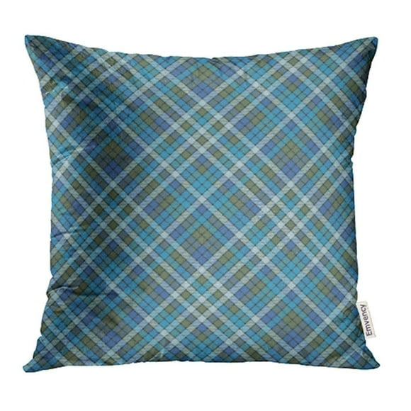 EREHome Abstract Blue Check Plaid Flat Design Britain British Celtic Checkered Classic Pillowcase Cushion Cases 18x18 inch