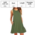 thumbnail image 2 of Vestido informal de verano para mujer, camiseta, vestido playero plisado liso, 2 of 5