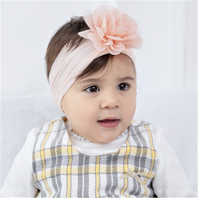 Toddler Girls Kid Baby Bow Hairband Elastic Headband Cute 3D Flower Stretch Turban Flower Head Wrap Princess Hair Accessoriesrandom color He Qiyong unisex