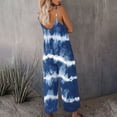 thumbnail image 4 of ICHUANYI Liquidación Mujeres Moda Impresión Bolsillos Sueltos Pantalones Largos Casual Verano Mono ICHUANYI WER202308253732, 4 of 7