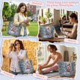 thumbnail image 6 of XYZCANDO Snowman Winter Print Quilted Handle Tote Bag, Large Capacity Lightweight Shoulder Purse for Christmas Holiday Shopping Travel Daily Use for Women, 6 of 7