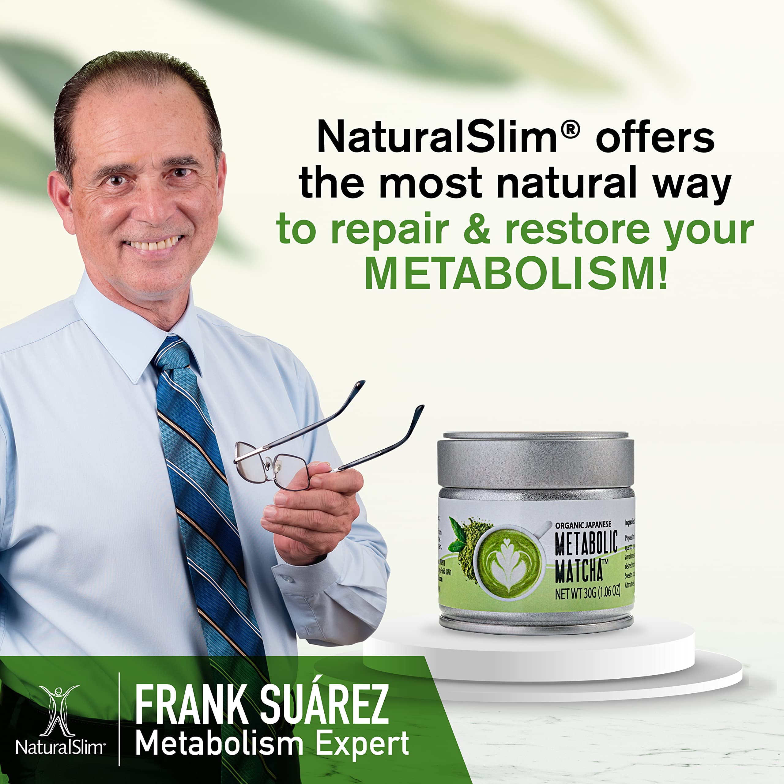NaturalSlim Metabolic Matcha - Organic Green Tea Matcha Powder, 30 grams