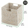 thumbnail image 4 of mDesign Woven Hyacinth Kitchen Storage Organizer Basket Bin, 4 Pack, White Wash, 4 of 7