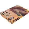 thumbnail image 5 of Horse Throw Blankets Just A Girl Who Loves Horses Blanket Flannel Fleece Super Soft Warm Cozys Blankets for Couch Bed Sofa Gift for Girls Women All Season 50"X40", 5 of 5
