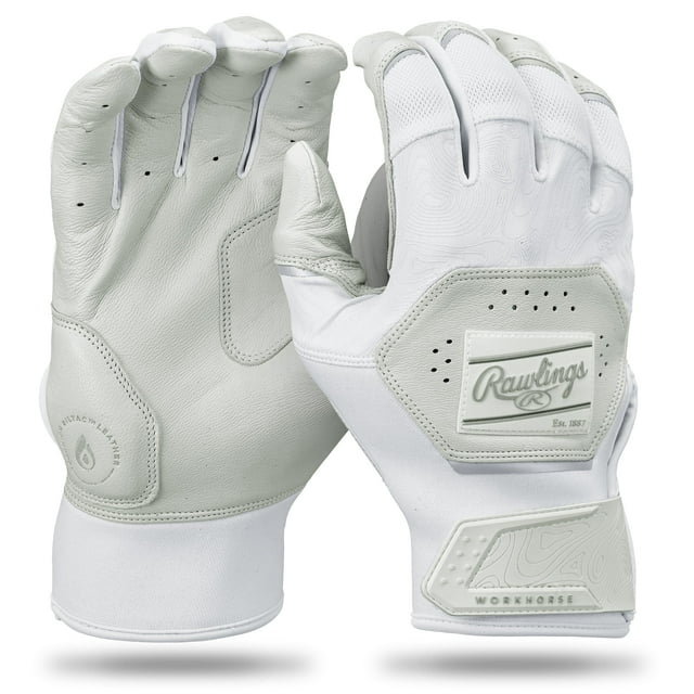 Guantes de Bateo de Béisbol Rawlings Workhorse Adulto 2XL Blanco