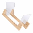 thumbnail image 4 of Vinyl Record Storage Holder Stand Rack Wooden CD Display Stand Stackable Modern CD Holder Record Storage Shelf For Displaying 7-12 Inch Vinyl Records, 4 of 8