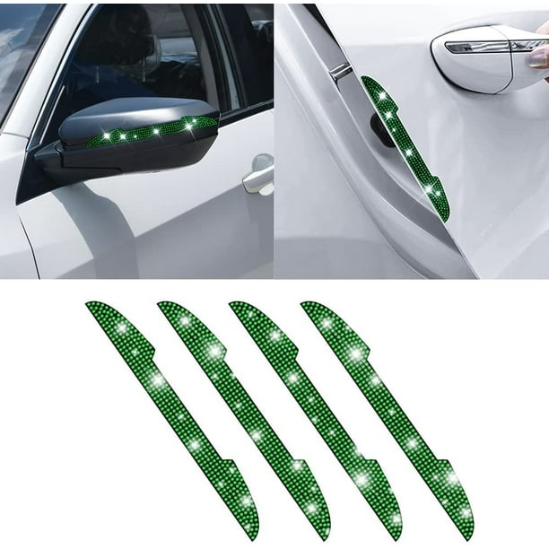 Bling Car Door Handle Protector 4 Pack, Universal for All Cars/Vehicles/SUVs,Safety Reflective