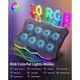 thumbnail image 4 of Gaming Laptop Cooling Pad with 8 Fans, RGB Computer Stand for 15.6-17.3 Inch Notebook with 7 Height Slots, 2 USB Ports, AA3, 4 of 4