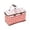 Pink, variant on Insulated Collapsible Picnic Basket - Red & White Gingham - Portable Cooler Tote with Aluminum Handle for Camping, Beach & Outdoor Parties (1pc)