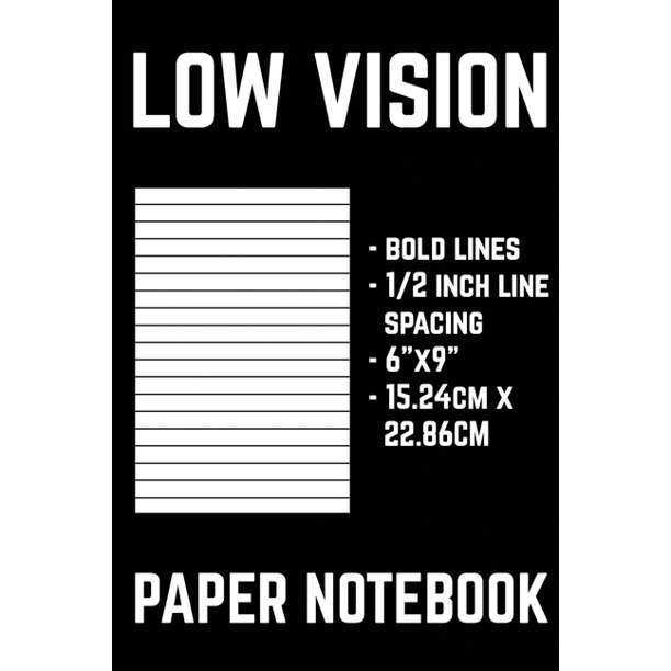 Low Vision Paper NoteBook Bold Line White Paper For Visually Impaired