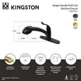 thumbnail image 7 of Kingston Brass KB5707YL Yosemite Single-Handle 1-or-3 Hole Pull-Out Sprayer Kitchen Faucet in Brushed Brass, 7 of 7