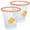 2, variant on 2 PCS Trash Can,Basketball Trash Can,Basketball gift,4.5 Gallon,Size11"x11"x12"Basketball Hoop,Basketball Holder display,Garbage Can,Basketball Net Waste Basket for Office,Bedroom,Gym