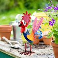 thumbnail image 4 of Escultura de pollo de metal, artesanía, decoración de cocina, patio, decoración creativa, jardín Cola roja, 4 of 8