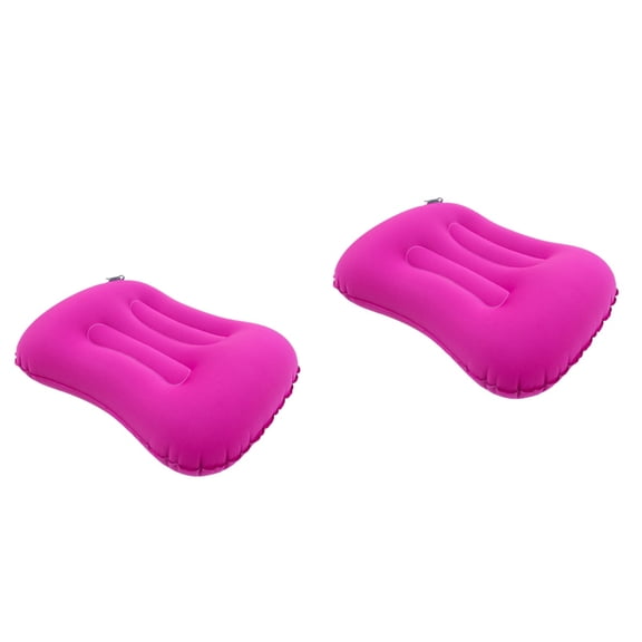 Camping Pillow for Backpacking Pillows Ergonomic Neck Travel Inflatable Pink