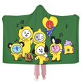 thumbnail image 1 of BTS BT21 Sudadera Con Capucha Manta Portátil Mantas Para Sofá Para Niños Adolescentes Hombres Mujeres, 1 of 4