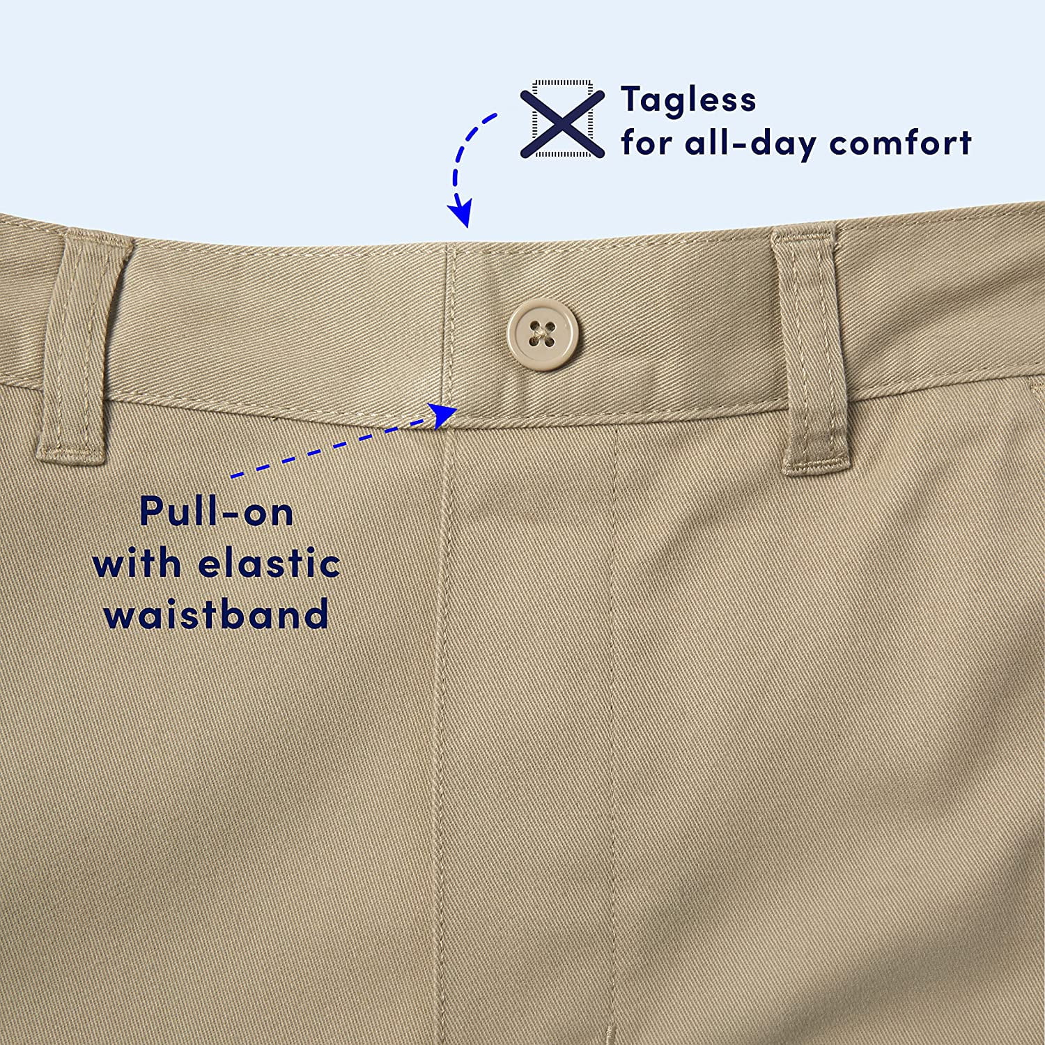 French Toast Boys School Uniform Pull-On Relaxed Fit Pants, Sizes 4-20 & Husky