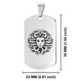 thumbnail image 2 of Stainless Steel Mythical Medusa Head Dog Tag Keychain Circle Ring, 2 of 2