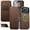 Brown, variant on Dteck Magnetic PU Leather Wallet Case for iPhone 17 Pro Max, Shockproof PU Flip Cover with Card Holder Magnetic Closure Stand Function Case, Brown