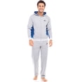 thumbnail image 6 of Notus Men Sweatsuits 2 Piece Set - Thick Fleece Lined Warm Long Sleeve Hoodies Sweatshirt Casual Sweatpants Tracksuit Lounge Set - men’s 2pcs Jogger Outfit Track suit Blue Side Gray XL, 6 of 7