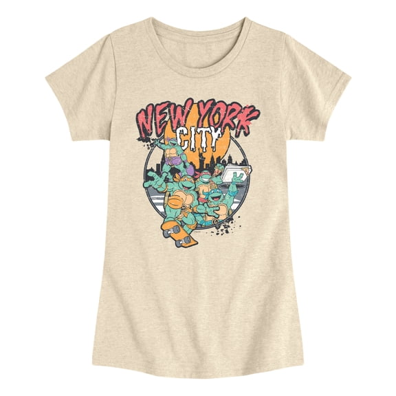 Teenage Mutant Ninja Turtles - New York City - Youth Girls Fitted Short Sleeve T-Shirt