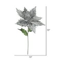 thumbnail image 2 of Vickerman 26" Pewter Velvet Poinsettia Artificial Christmas Pick, 3 per Bag, 2 of 2