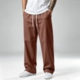 thumbnail image 4 of Domuza Mens Lightweight Baggy Sweatpants, Open Bottom Drawstring Waist, Athletic Workout Joggers with Pockets, 4 of 6
