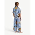 thumbnail image 3 of Justice Girls Short Sleeve Button Top with Pant Pajama 2-Piece Set, Sizes 5 to 18, 3 of 5