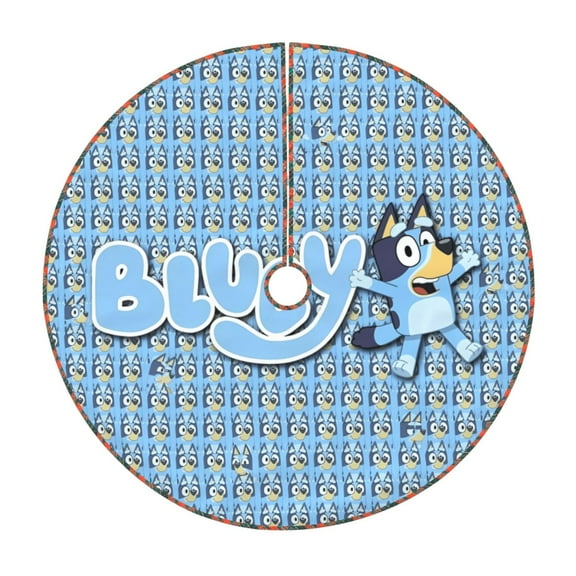 Defioc Bluey for Christmas Tree Skirt Snowman Xmas Tree Skirt Farmhouse Christmas Decorations Tree Mat for Holiday Party Decor-30"